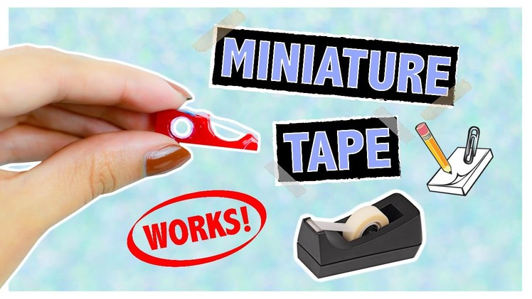 Working Miniature Tape Dispenser ~ Mini School Supplies DIY ♥