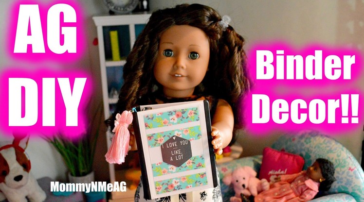DIY American Girl Doll Binder Decor  |  How to make a mini doll binder covers