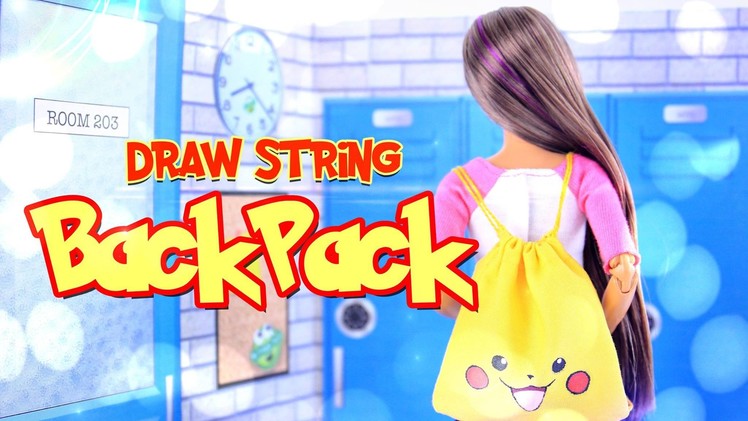 DIY - How to Make:  POKEMON - Doll Draw String Backpack - Handmade - Craft
