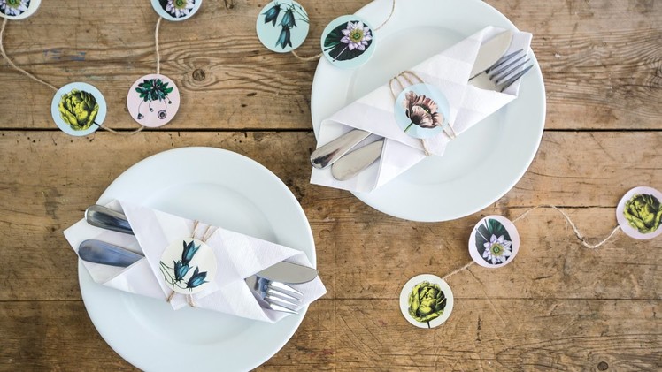 DIY: How to set a table with stickers by Søstrene Grene