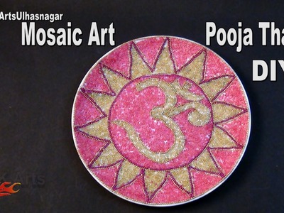 DIY Seed bead mosaic | Pooja Thali. Plate  |  How to make | JK Arts  1018