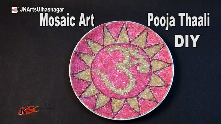 DIY Seed bead mosaic | Pooja Thali. Plate  |  How to make | JK Arts  1018