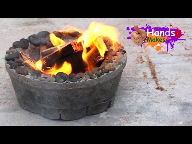 Easy How To Make a 2 Dollar Small Garden Concrete Fire Bowl