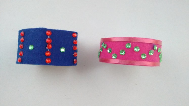 Handmade Jewellery- How to make beautiful handmade bracelet at home with waste material
