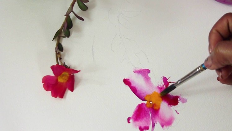 HOW TO CREATE FLUID WATERCOLOR FLOWERS