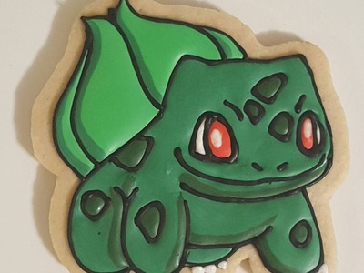 How to decorate a Pokemon GO Bulbasaur cookie
