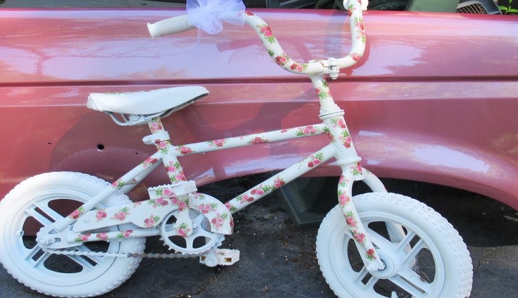 How To Decoupage a Bike Childs or Adult