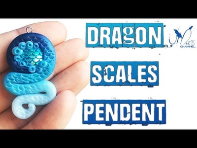 How to do a Dragon Scales Pendent with Clay - Tutorial Fimo - Skinner Blend