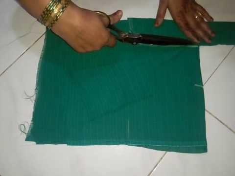How to do a plain blouse cutting in home.