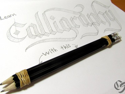 How to Do Calligraphy with a Pencil Tutorial