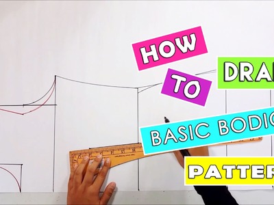 How to draft basic bodice pattern | Drafting pattern for kurung modern