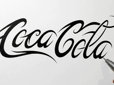 How to Draw Coca Cola Logo - Tribal Tattoo Design Style
