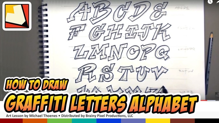 How to Draw Graffiti Letters Alphabet - Hand Lettering - Art for Kids | BP
