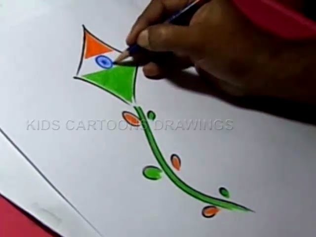 How to Draw Independence day Easy Greeting Step by Step for kids