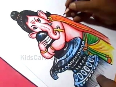 How to Draw Lord CHILD GANESHA Drawing For kids