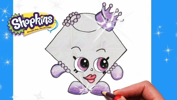How to Draw Shopkins GEMMA STONE One-of-a-Kind!! Step By Step Easy | Toy Caboodle