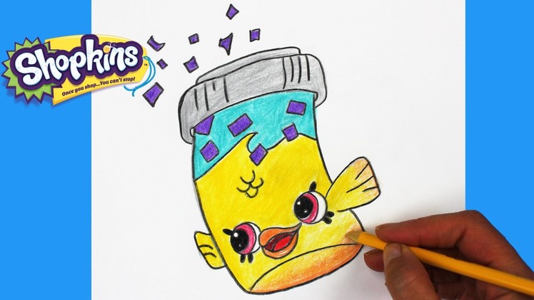 How to Draw Shopkins Season 4 "Fish Flake Jake" Step By Step Easy | Toy Caboodle