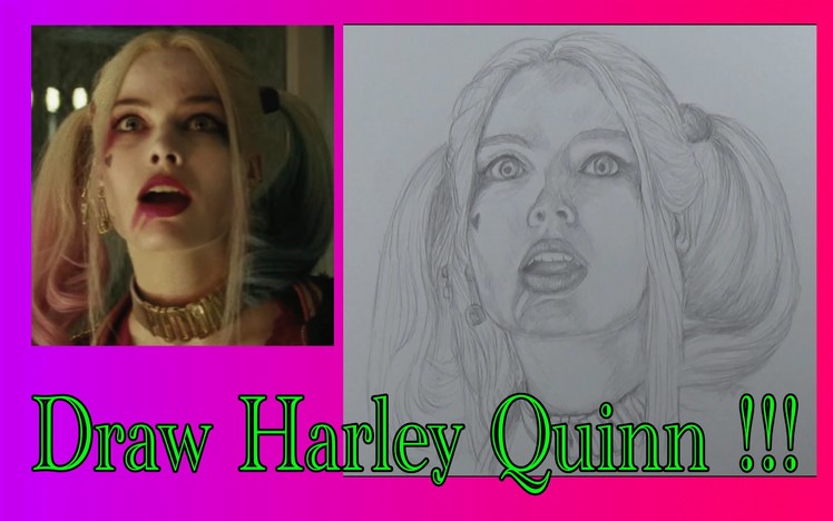 How to Draw with Augmented Reality: Harley Quinn (Suicide Squad)