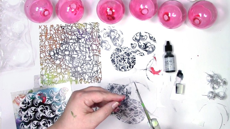 How to Get Your Stenciling Inside a Glass Ornament