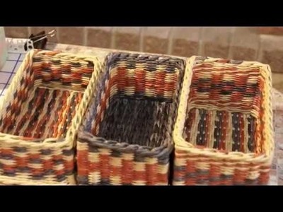 How to keep angles right while weaving with newspaper tubes