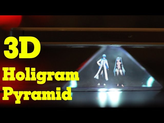 How to make 3D Holigram Pyramid - No Glasses - Easy and simple