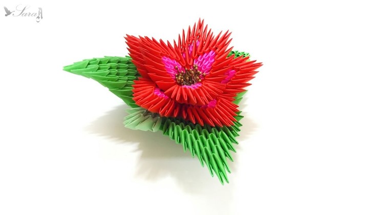 How to make 3d origami flower 2