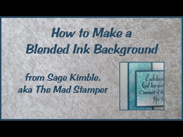 How to Make a Blended Ink Background
