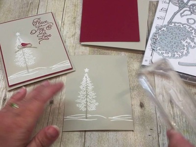 How to Make a Christmas Card with Stampin Up's Thoughtful Branches