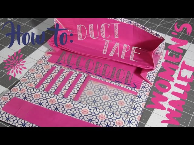 How to Make a Duct Tape Accordion Women's Wallet with a Coin Pouch! (Advanced)
