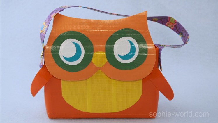 How to Make a Duct Tape Owl Bag | Sophie's World