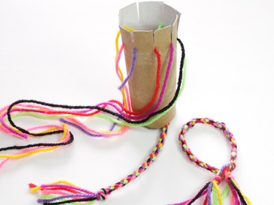 How to Make a Friendship Bracelet with a Toilet Roll Loom
