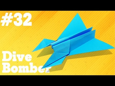 How to make a paper airplane that Flies - Simple Origami paper planes for Kids #32| Dive Bomber