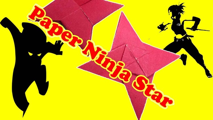 How to make a Paper Ninja Star Easy ★ 4 Pointed Paper Star ★ Origami Star