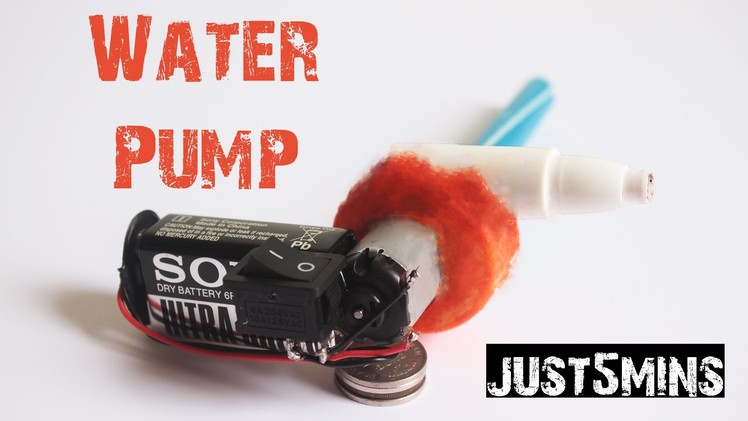 How to make a Portable Water Pump   Easy to Make   Just5mins