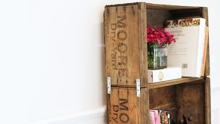 How to Make a Rolling Crate Bookshelf- HGTV Handmade
