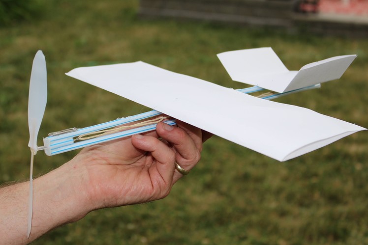 How to Make a Rubber Band Plane Out of Paper - Very EASY