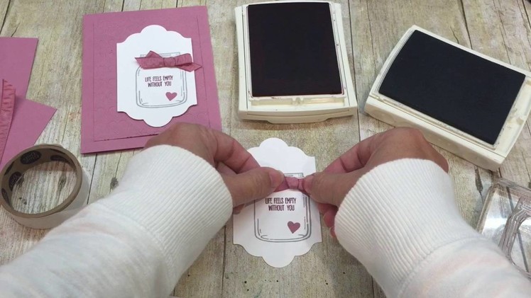 How to make a simple and sweet Jar of Love Card