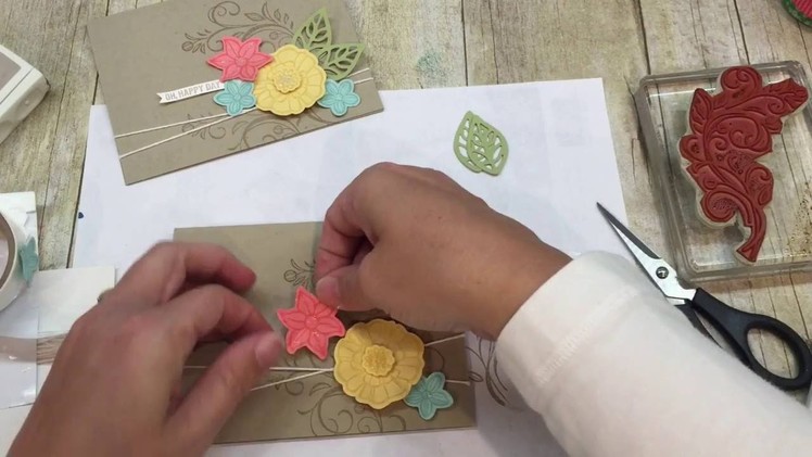 How to make a simple Falling Flowers Card