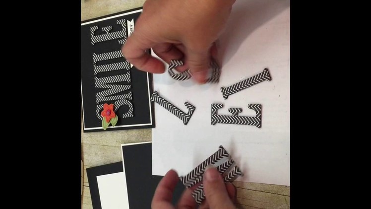 How to make a SMILE card with Stampin Up's BIg Letters Framelits