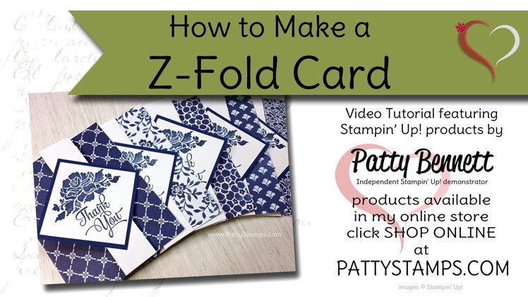 How to Make a Z Fold Card with Stampin' UP! Supplies