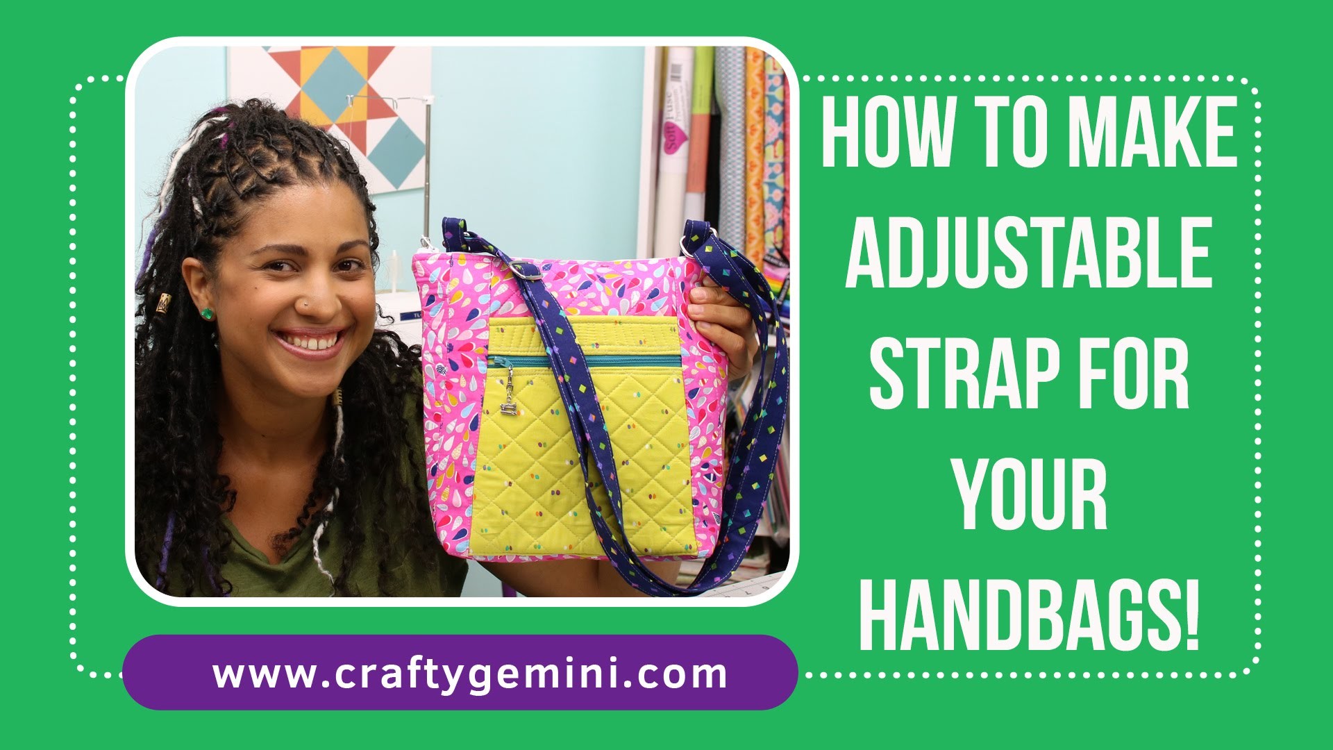 How to Make an Adjustable Purse Strap Tutorial by Crafty Gemini