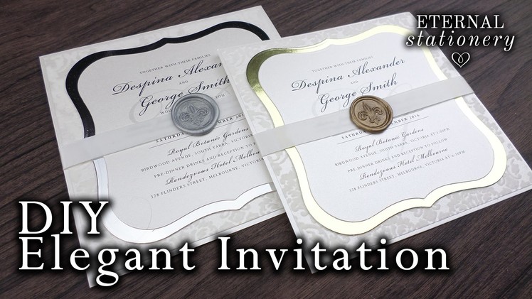 How to make elegant wedding invitations | DIY wax seal invitation