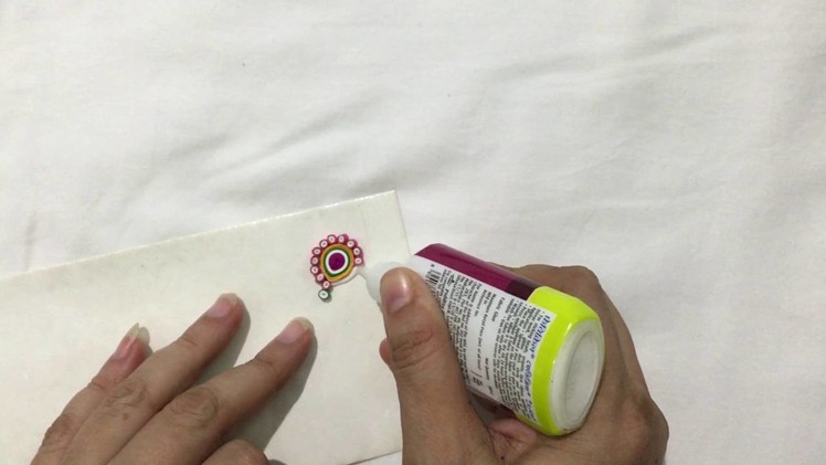 How to make ornamental quilling on an envelope by Vrinda Deshmukh