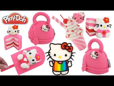 How to Make Play-Doh Hello Kitty Popsicle Cake & Others *  Creative Fun for Kids * RainbowLearning