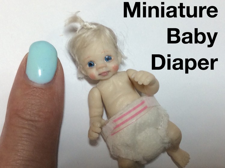 HOW TO MAKE Realistic Miniature Baby Diaper Nappy Disposable Dollhouse Video Tutorial