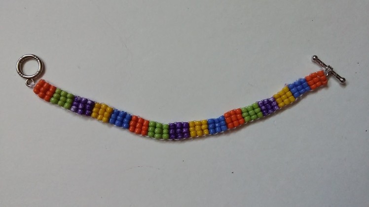 How to make  seed beads bracelet in less than 1 hour. Jewelry making for beginners