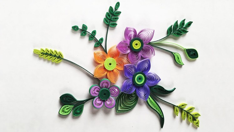 How To Make Small Paper Flower With Paper Strips | Quilling Made Easy