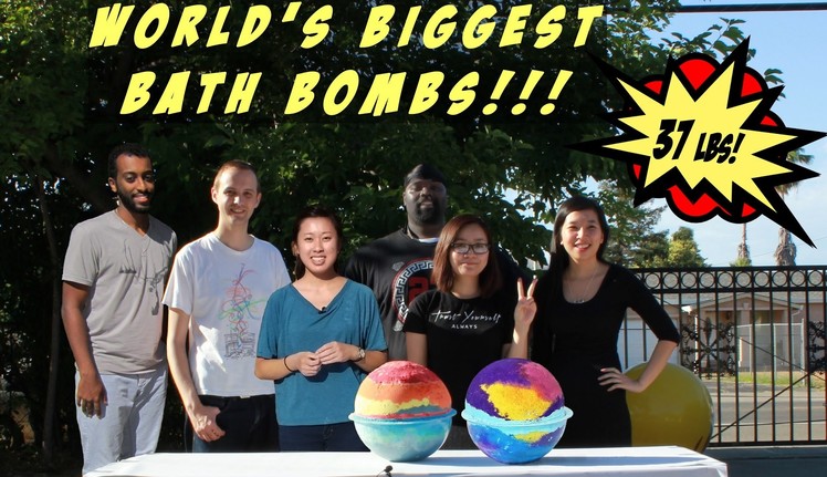 How to Make the World's Biggest Bath Bombs (for charity)! 37lbs Each - DIY