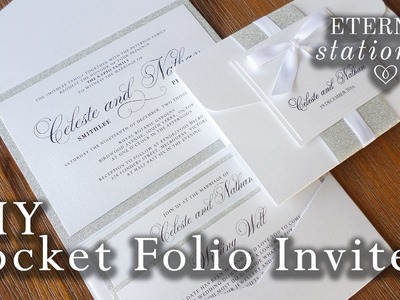 How to make your own modern pocket folio wedding invitations | DIY invitation
