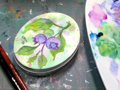 How To Paint on a Tin with Watercolors